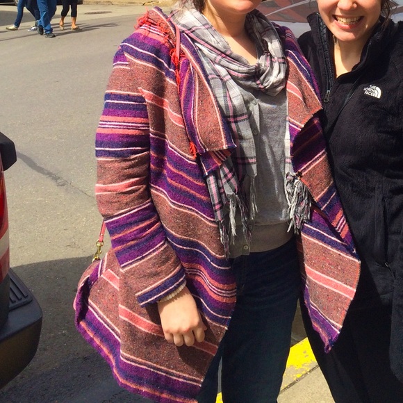 Handmade purple & pink striped jacket 💕💟 - Picture 2 of 14